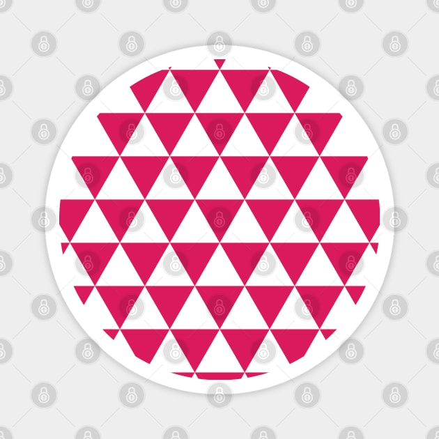 Pink and White Triangle Seamless Pattern 002#001 Magnet by jeeneecraftz